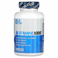 EVLution Nutrition, глутамин1000, 500 мг, 120 растительных капсул