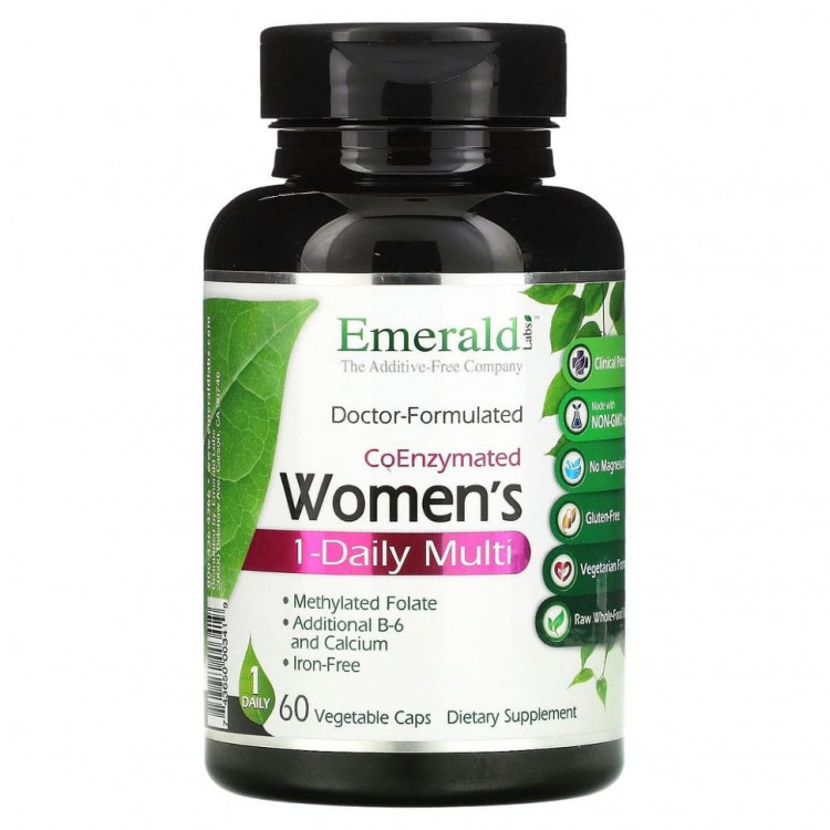 Emerald Laboratories, коферментный мультивитаминный комплекс для женщин, прием 1 раз в день, 60 вегетарианских капсул