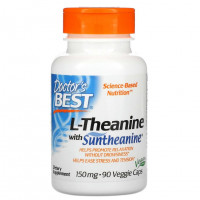 Doctor's Best, L-теанин с Suntheanine, 150 мг, 90 вегетарианских капсул