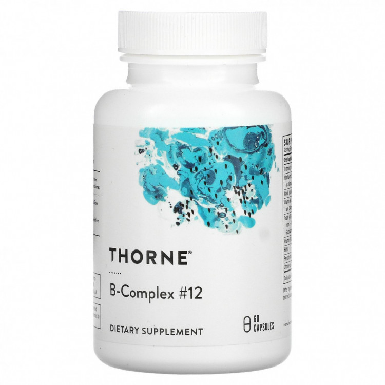 Thorne Research, комплекс витаминов группы B №12, 60 капсул