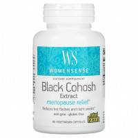 Natural Factors, WomenSense, экстракт черного кохоша, средство для облегчения менопаузы, 90 вегетарианских капсул