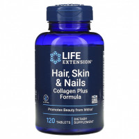 Life Extension, Средство с коллагеном для поддержания здоровья волос, кожи и ногтей, 120 таблеток