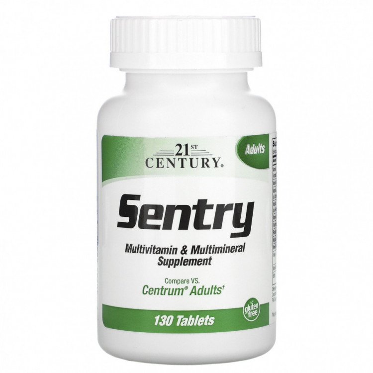 21st Century, Sentry, мультивитаминная и мультиминеральная добавка для взрослых, 130 таблеток
