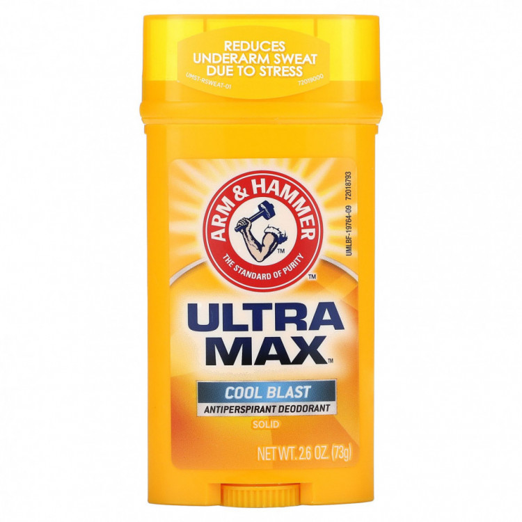Arm & Hammer, UltraMax, твердый дезодорант-антиперспирант для мужчин, свежий аромат, 73 г (2,6 унции)