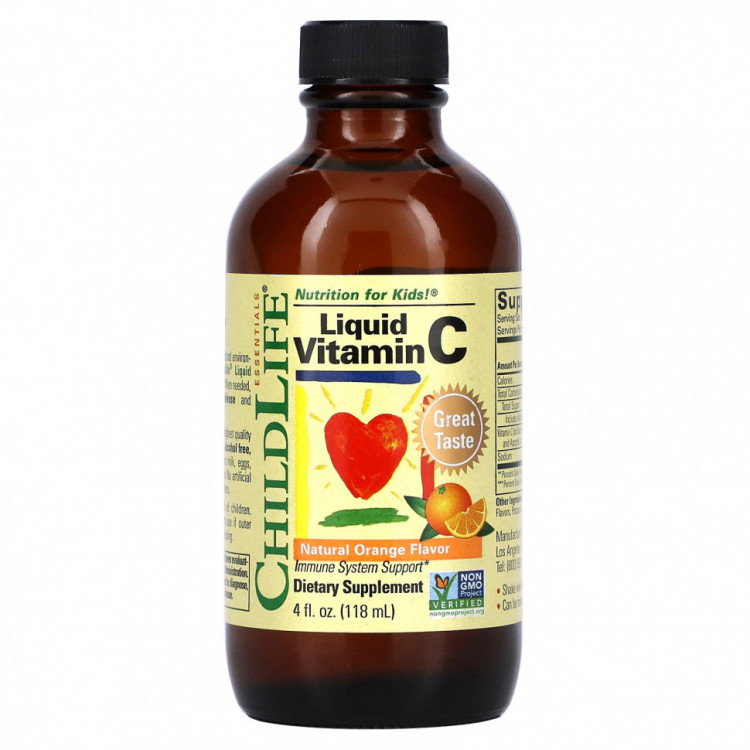 ChildLife, Essentials, витамин C в жидкой форме, натуральный апельсиновый вкус, 118,5 мл (4 жидк. унции)