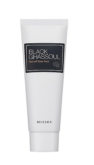 Минеральная очищающая маска MISSHA Black Ghassoul Peel_Off Nose Pack 
