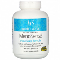 Natural Factors, WomenSense, MenoSense, формула для поддержки организма при менопаузе, 180 вегетарианских капсул