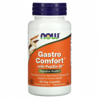 NOW Foods, Gastro Comfort с PepZin GI, 60 растительных капсул
