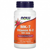 NOW Foods, MK-7, витамин K2, 100 мкг, 120 вегетарианских капсул